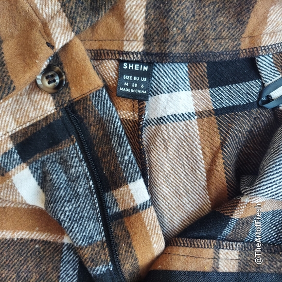 2 Piece Coffee Brown Plaid Cropped Trouser Pants & Vest Matching Set - Picture 11 of 16